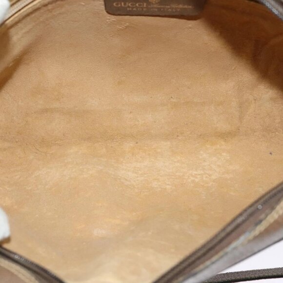 GUCCI GG Supreme Web Sherry Line Shoulder Bag PVC Beige - Picture 13 of 16